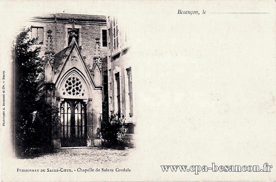 BESANÇON - PENSIONNAT DU SACRÉ-CŒUR. - Chapelle de Sainte Cordule